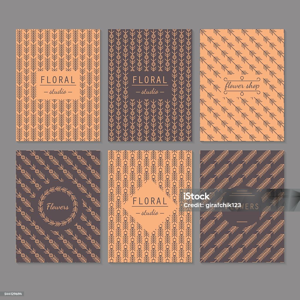 Modern Abstract Linear Seamless Pattern Background Stock Illustration ...