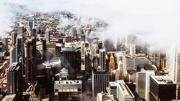 istock Aerial view to Chicago. 544131564