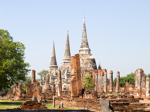 Wat Phra Si Sanphet temple in Ayutthaya, Thailand, Asia
