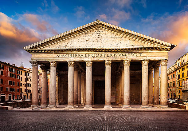 panteon nocą, rzym, włochy - antiquite zdjęcia i obrazy z banku zdjęć