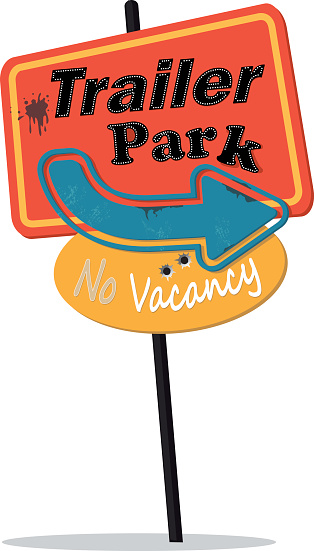 Vintage style trailer park sign, vector illustration, EPS 8, no transparencies