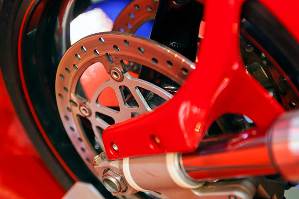 istock Motorcycle wheel mechanism 544137486