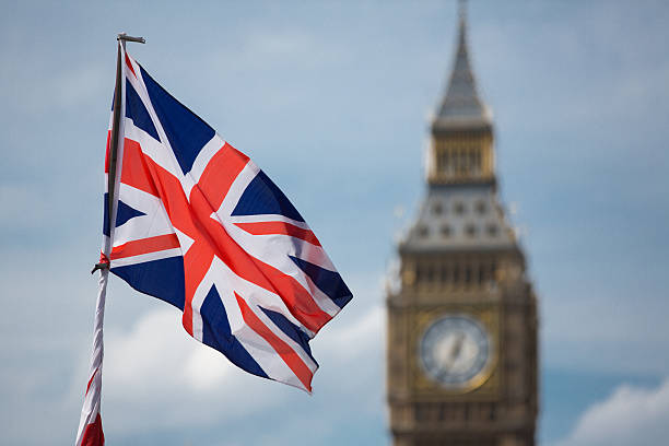 istock Big Ben and a Union Jack flag 544137912