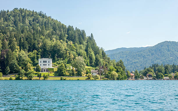istock luxury house on lake shore 544138020