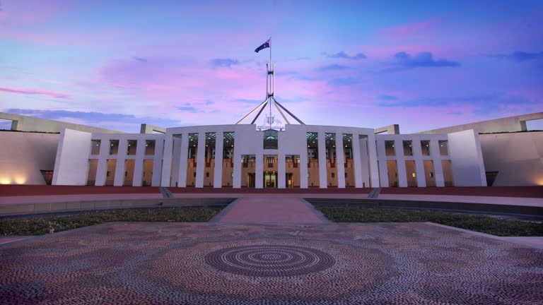 Timelapse of Australian Parliament House, Canberra, Australia
