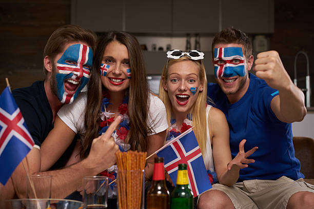 istock happy Iceland fans 544311854