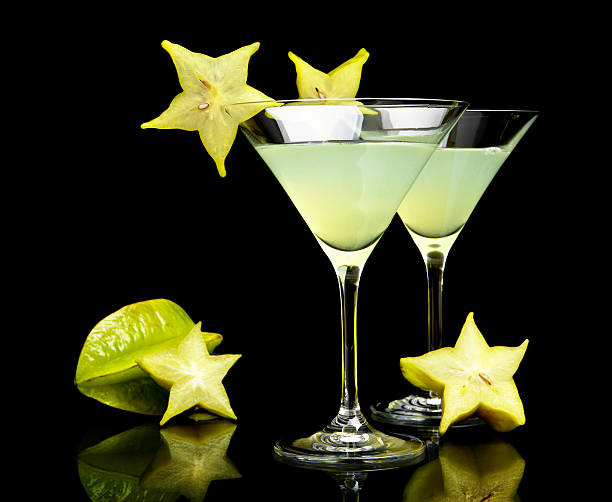 istock Cropped view of cosmo margarita drinks on black 544315306