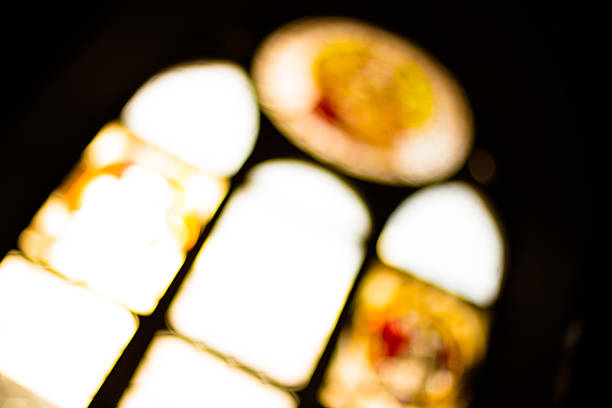 Defocused, light, monastery, church, yellow, red, positive, sunflare