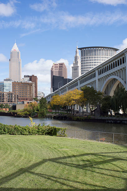 istock Cleveland, Ohio From Under Viaduct Bridge 544317416