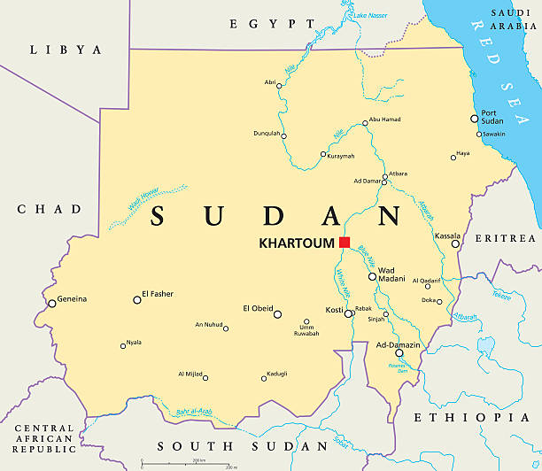 Kuvapankin kuvitus otsikolla Sudanin Poliittinen Kartta – Lataa kuva nyt -  Afrikan Sarvi, Afrikka, Darfur - iStock