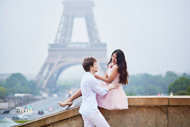 istock Romantic couple together in Paris 544319172