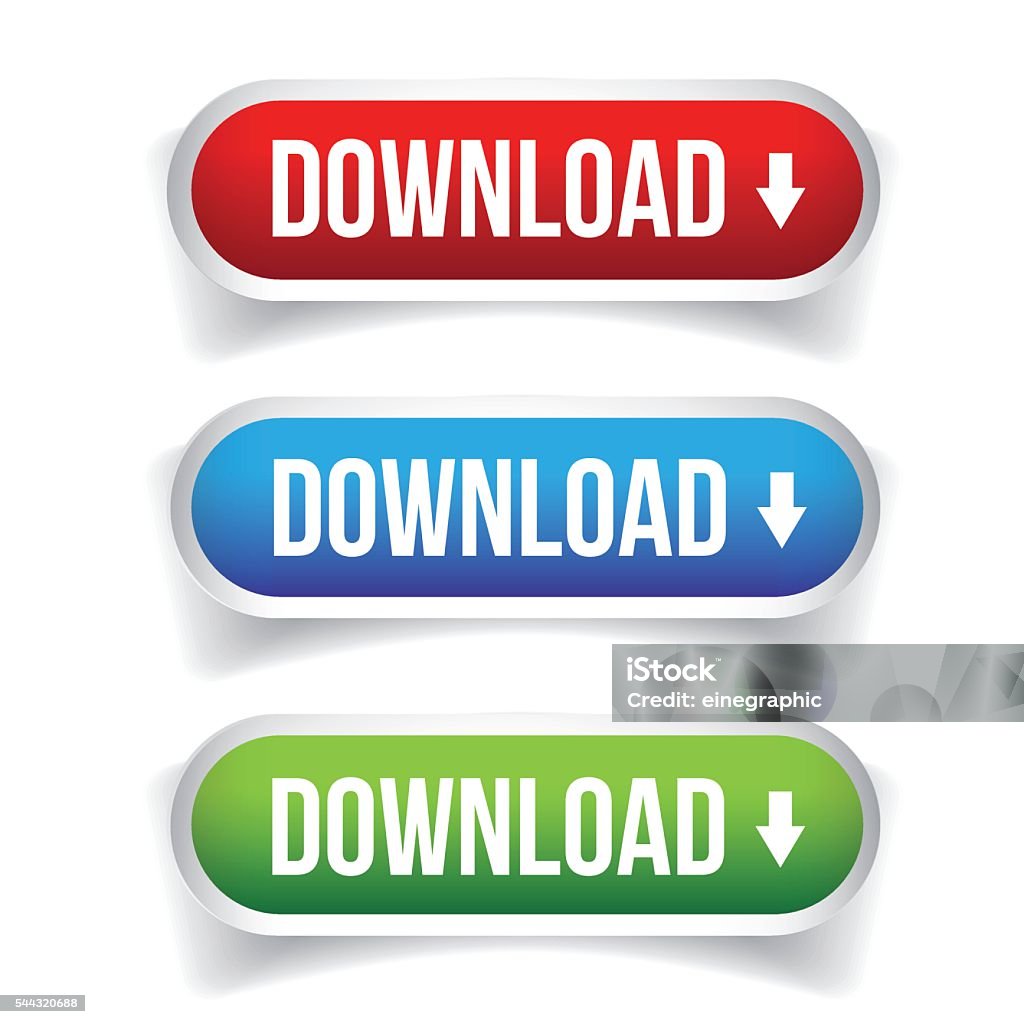 Add Or View Button Vector Download Button Vector Set Stock Illustration - Download Image Now ...