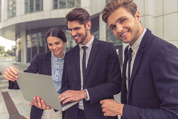 istock Business people with gadget 544321056