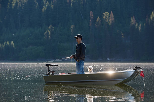 istock Fly fishing from a boat 544321882