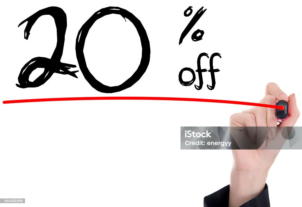 twenty percent discount Adult Stock Photo