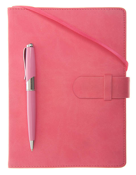 organizzatore rosa raccoglitore ad anelli-girl power - ring binder foto e immagini stock