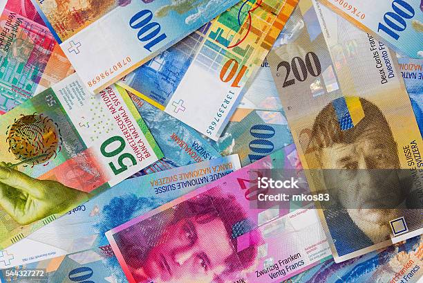 Swiss Franc Banknotes As Background Stock Photo - Download Image Now - Swiss Currency, Currency, Backgrounds
