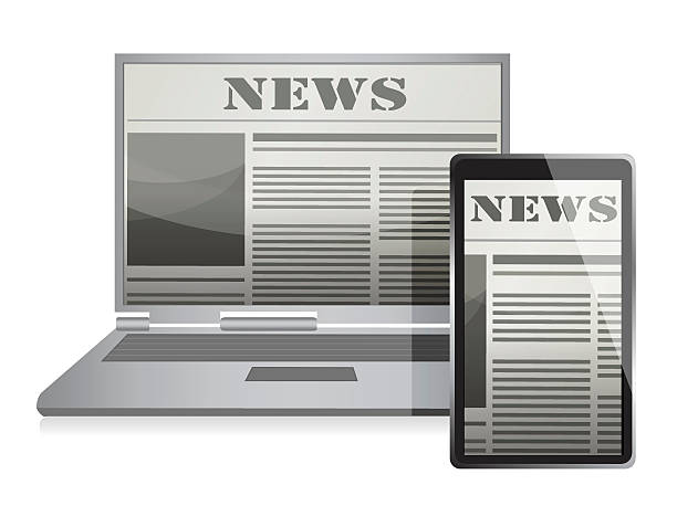 istock News Concept with Business Newspaper on Screen illustration desi 544330218