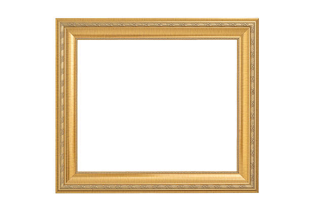 istock Antique golden frame isolated on white 544330536