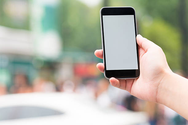 istock The white and blank screen of smart phone. 544330758