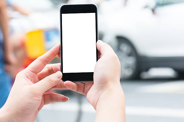 istock The white and blank screen of smart phone. 544330966