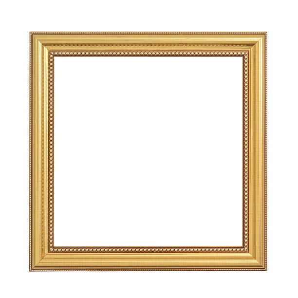 istock Antique golden frame isolated on white 544331326