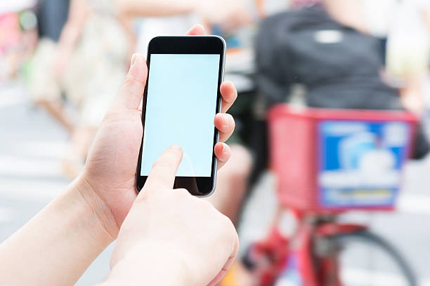 istock The white and blank screen of smart phone. 544331438