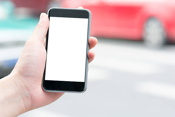 istock The white and blank screen of smart phone. 544331510