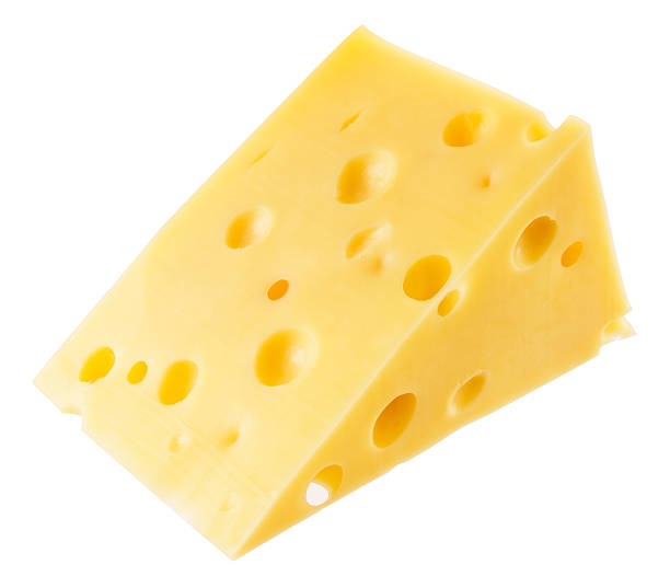 istock Piece of cheese isolated on white. With clipping path. 544345848