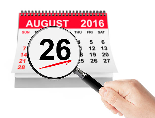 istock Women's Equality Day Concept. 26 August 2016 calendar with magni 544348448