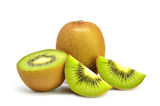 istock Kiwi fruit and sliced isolated on white background 544353876