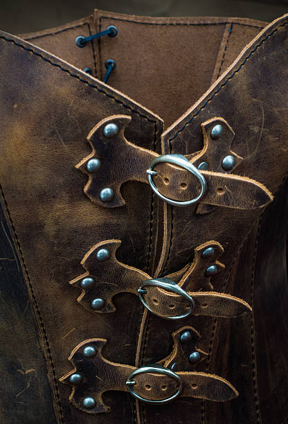 istock The old lady's leather corset 544354316