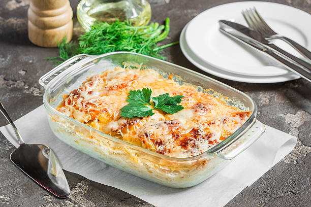 istock Potatoes cooked in the oven, baked with apples, cheese 544354510