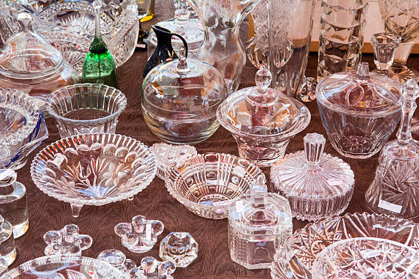 istock Small brocante  glass bowls and trays 544355464