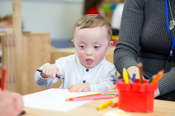 Colouring in at nursery