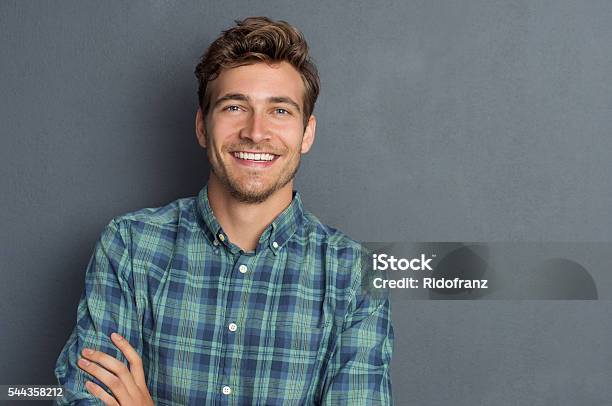 Happy Laughing Man Stock Photo - Download Image Now - Men, Smiling, Portrait