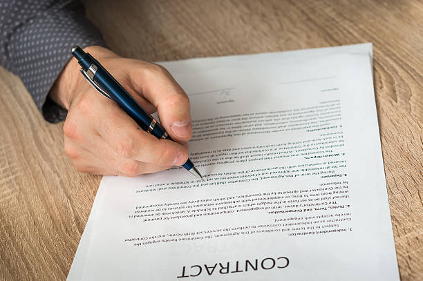 istock Businessman is signing a contract 544358946