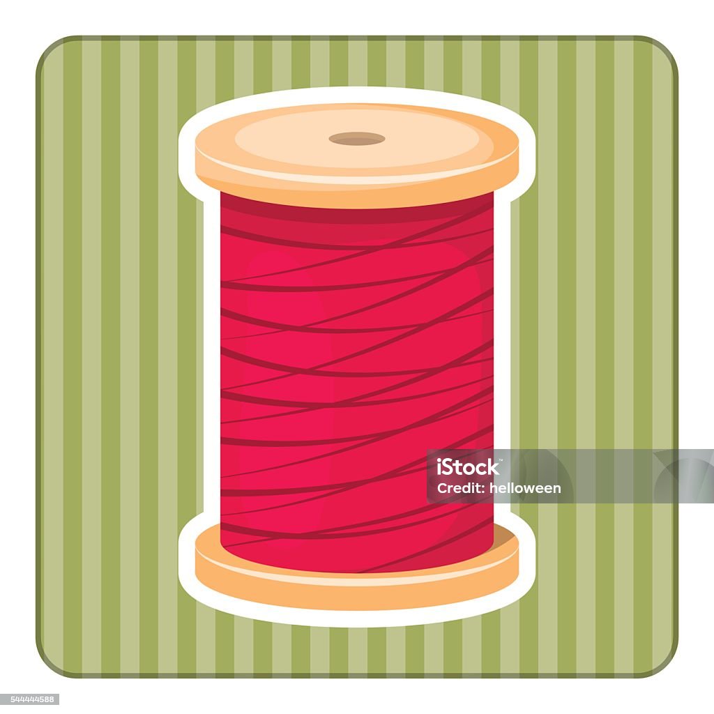 Reel With Thread Vector Illustration Stock Illustration - Download ...