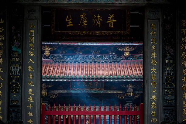 istock Chinese roof in temple 544444900