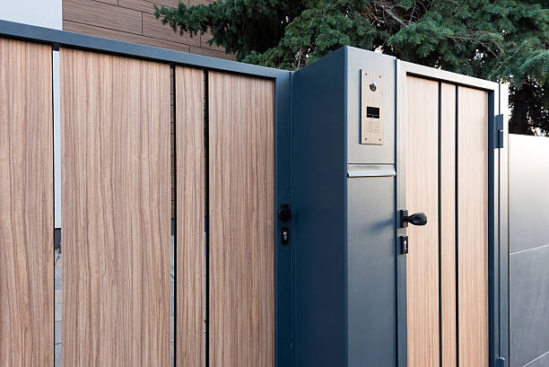 istock Gate of modern house 544450664