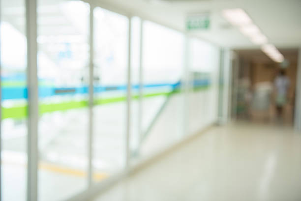 abstract blur in hospital for background stock photo