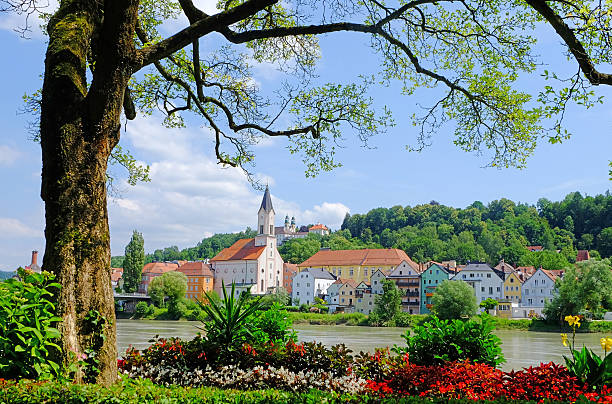 Passau in Lower Bavaria also called the City of three rivers (Danube, Inn, Ilz), Germany