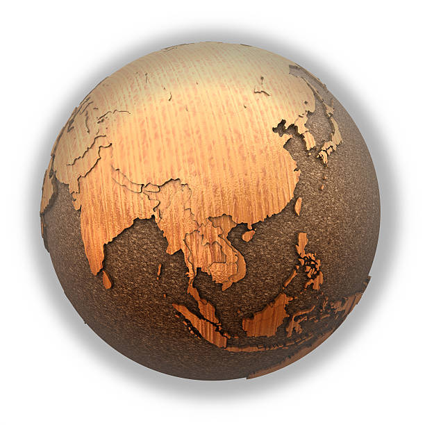 istock Southeast Asia on wooden planet Earth 544462030