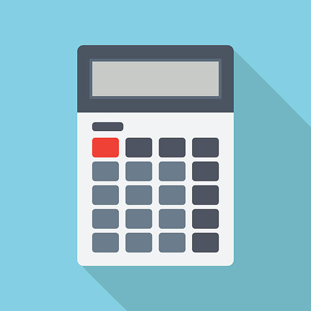 계산기 고립 채색기법 배경기술 - counting instrument stock illustrations
