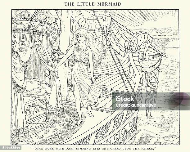 The Little Mermaid Stock Illustration - Download Image Now - Little Mermaid Statue, Illustration, Women