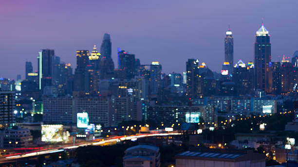 istock Abstract city light blur bokeh 544463878