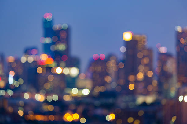 istock Urban city night light blurred bokeh 544464020