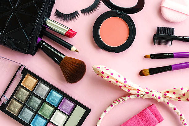 istock various makeup products and cosmetics isolated on pink 544464064