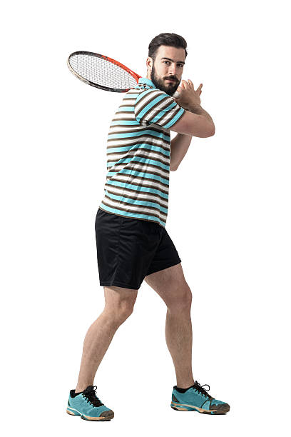istock Tennis player waiting to hit ball in backhand pose 544464520