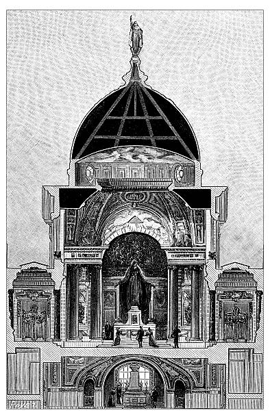 istock Antique illustration of Chapelle Notre-Dame-de-Consolation de Paris 544469364